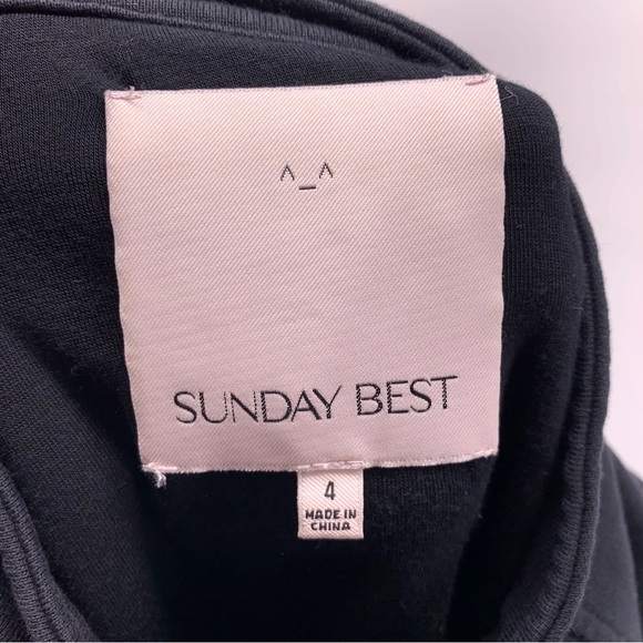 Aritzia TNA Sunday Best Black Zip Up Jacket Size 4 - Picture 5 of 6